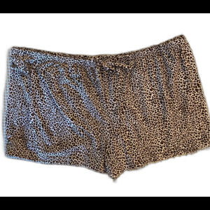 Apt 9 Womens Sleep Shorts Cheetah Print Plus Size XL Soft Comfortable